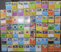 Pokemon Cards Bulk Lot 60+ Common Uncommon Energy Mix - No Rares, NM-LP... - Image 1