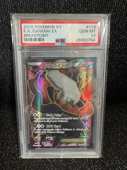 2016 Pokemon XY F.A./ Darkrai EX Breakpoint #118 PSA 10 - Image 1