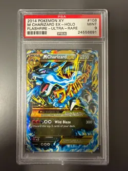 2014 POKEMON XY FLASHFIRE ULTRA RARE #108 M CHARIZARD EX PSA 9 - Image 1