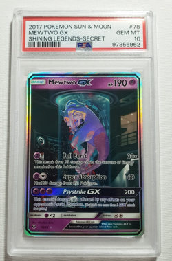 2017 Pokemon Mewtwo GX Shining Legends #78 PSA 10 (A2) - Image 3