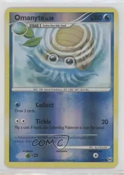 Omanyte Reverse Foil Pokemon Platinum Arceus #70 2009 - Image 1