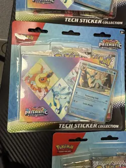 Pokemon Tcg Prismatic Evolutions Tech Sticker Collection x5 15 Packs Total - Image 3