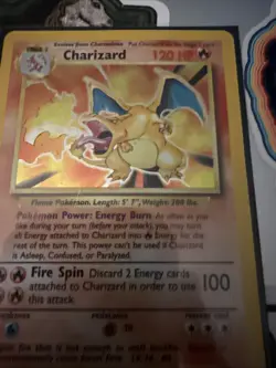 Pokemon TCG Base Set Charizard 4/102 Holo Rare Card MP/HP 1999-2000 - Image 3