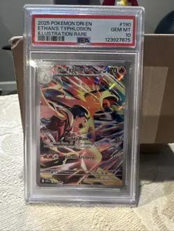 Pokemon TCG Ethan's Typhlosion Destined Rivals Illustration Rare 190/182 PSA 10 - Image 1
