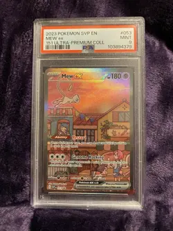 Pokemon Mew EX TCG 151 Promo Card SVP053, Black, Star, PSA 9 - Image 1