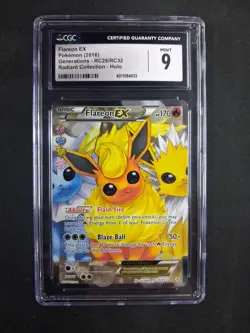 CGC 9 MINT Flareon EX RC28/RC32 RADIANT COLLECTION Generations Pokemon Card - Image 1