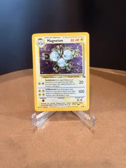 Pokemon TCG Magneton Fossil Holo Rare Card 11/62 - Image 1