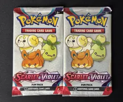 2 X Scarlet & Violet Fun Pack 3 Cards Factory Sealed Packs TCG Pokemon - Image 1