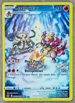 POKEMON TCG CROWN ZENITH MAGMORTAR GALARIAN GALLERY ULTRA RARE HOLO GG03/GG70 NM - Image 1