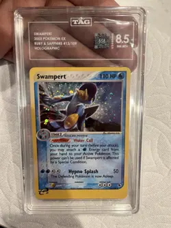 Pokemon Swampert 13/109 Holo Rare Card NM Condition Tag 8.5 Psa 9 - Image 3