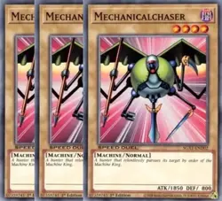 Yugioh - Mechanicalchaser x 3 - 1st Edition LP - Plus Free Holographic Card - Image 1