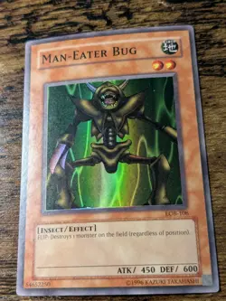 YU-GI-OH MAN EATER BUG LOB-108 UNLIMITED SUPER RARE MP - Image 1
