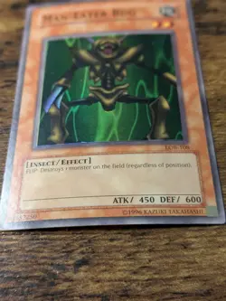 YU-GI-OH MAN EATER BUG LOB-108 UNLIMITED SUPER RARE MP - Image 3
