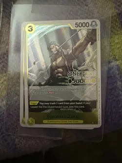 OnePiece Roronoa Zoro OP10-113 (Judge Pack Vol. 6) Judge Stamp Promo NM - READ - Image 1