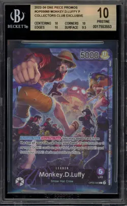 One Piece CCG Monkey.D.Luffy PSA Magazine Exclusive Promo OP05-060 BGS 10 - Image 1
