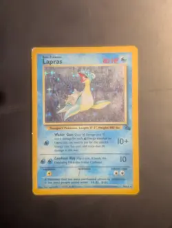 Pokemon TCG Lapras Fossil Holo Unlimited Rare Card 10/62 - Image 1