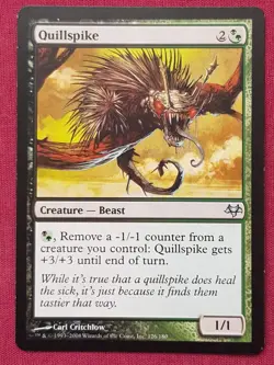 Magic The Gathering EVENTIDE QUILLSPIKE black/green card MTG - Image 1
