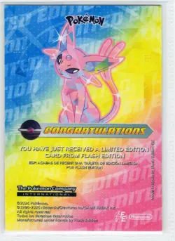 ESPEON - Cracked Ice Holo * Blue Pokedex Card - Limited Edition Flash Box Hit - Image 2