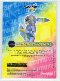 UMBREON - Cracked Ice Holo * Blue Pokedex Card - Limited Edition Flash Box Hit - Image 2