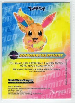 EEVEE - Cracked Ice Holo * Blue Pokedex Card - Limited Edition Flash Box Hit - Image 2