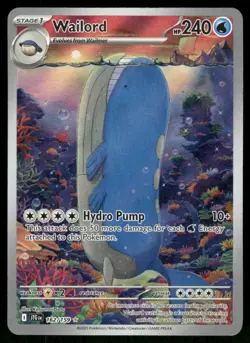 Pokemon Cards Wailord 162/159 Journey Together Illustration Rare NM *1 - Image 1