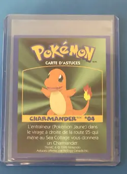 1999 Pokemon Kelloggs Cereal Game Tip Card Charmander #04 - Image 2