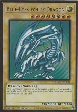 MAGO-EN001 Blue-Eyes White Dragon - Premium Gold Rare Card 1st Edition Mint Card - Image 1