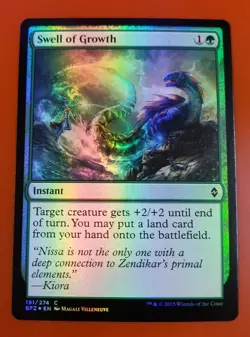 1x Swell of Growth | FOIL | Battle for Zendikar | MTG Magic Cards - Image 1