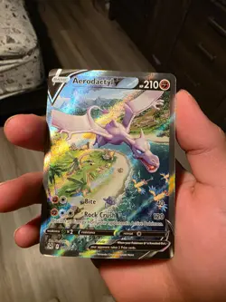 Aerodactyl V Alternate Full Alt Art Holo Card 180/196 Lost Origin Pokemon TCG NM - Image 1