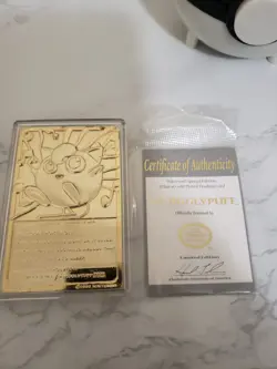 Pokemon Jigglypuff 23K Gold Plated Trading Card 1999 Burger King Limited Edition - Image 3