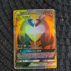 Pokemon Latias & Latios GX Super Rare Tag Team Holo Card SM9 Tag bolt 171/180 - Image 1