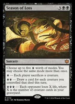 Season of Loss - Foil Magic mtg Light Play, English Bloomburrow x1 - Image 1