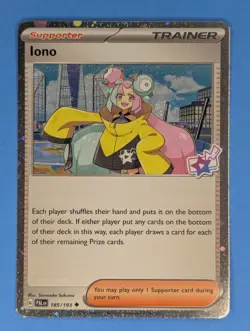 Iono - (Cosmo Foil) 185/193 Pokemon TCG Promo Miscellaneous Cards & Products NM - Image 1