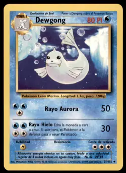 2000 Pokemon Base Unlimited Dewgong Spanish #25 Vintage - Image 1