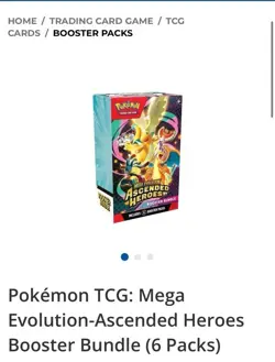 Pokemon Center Ascended Heroes Booster Bundle (6 Packs) - (PRE-SALE) - Image 1