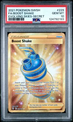 2021 POKEMON SWORD & SHIELD EVOLVING SKIES SECRET FULL ART/BOOST SHAKE PSA 10 - Image 1