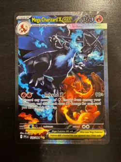 Pokemon Mega Charizard X EX 125/094 SIR English Phantasmal Flames NM Pack Fresh - Image 1