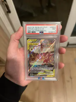 ESPEON & DEOXYS GX 2020 POKEMON SUN & MOON BLACK STAR PROMO SM240 PSA 9 - Image 1