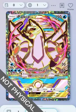 Pokemon TCG POCKET - Palkia Full Art 2⭐, Deluxe EX, English - Image 1