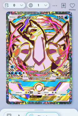 Pokemon TCG POCKET - Palkia Full Art 2⭐, Deluxe EX, English - Image 3
