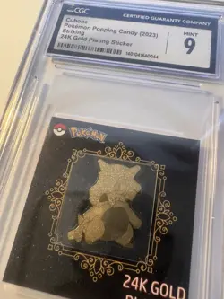 Cubone 24k Gold Plated Sticker Korean Popping Candy Pokemon CGC 9 - Image 2