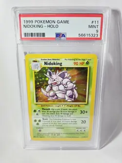 1999 Pokemon Base Set Nidoking Holo Rare #11/102 PSA 9 Mint WOTC - Image 1