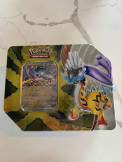 Pokemon TCG Raging Bolt EX Tin - 5 Booster Packs FACTORY SEALED - Image 1