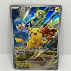 Pokemon TCG Paldea Evolved Pikachu Pokemon Center Promo SVP027 Sealed - Image 1