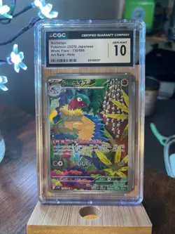 Pokemon TCG Japanese Archeops 130/086 sv11W White Flare CGC GEM MINT 10 - Image 1