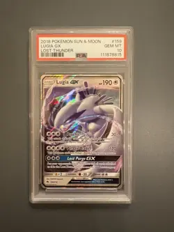 Pokemon Lugia GX Lost Thunder Holo Ultra Rare #159 PSA 10 Gem Mint - Image 1