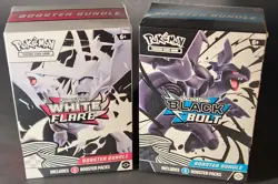 Pokemon Black Bolt and White Flare Booster Bundle Set of 2 Sealed - Image 1