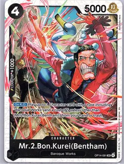 Mr.2.Bon.Kurei (Bentham) OP14-091 One Piece TCG The Azure Sea's Seven - Image 1