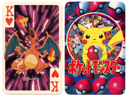 1998 Vintage Charizard King of Hearts Pokemon Televi-kun Poker Playing Card - Image 1