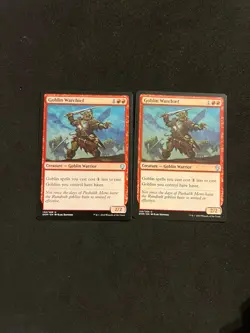 x2 Goblin Warchief [Dominaria] 2x Magic MTG Cards NM/LP - Image 1